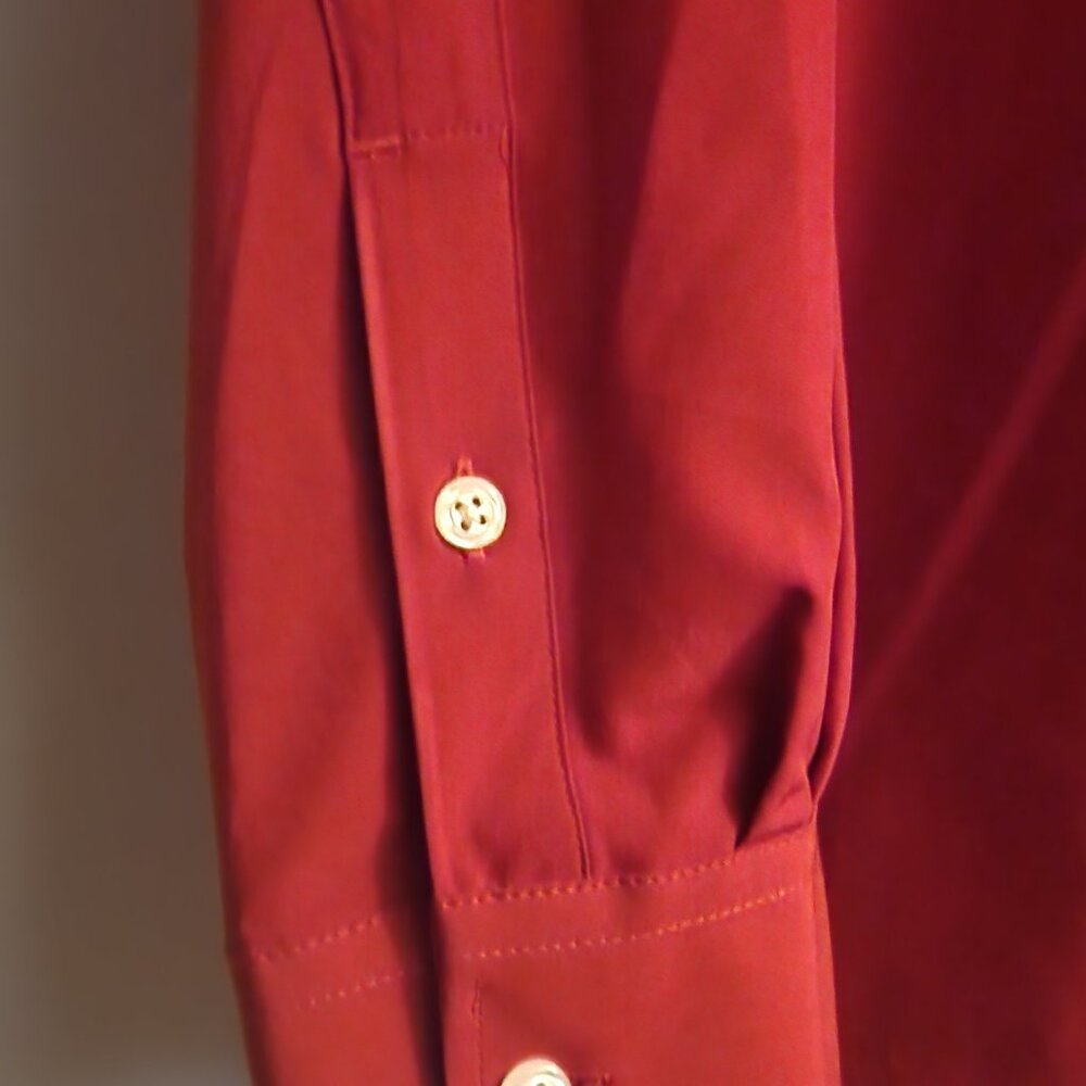 Rich Red Haggar Slim Fit Smart wash Button down - Picture 8 of 10